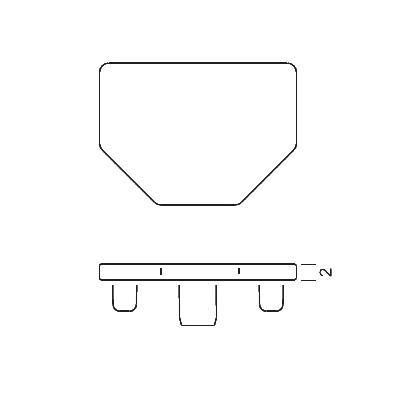 China S230 Plastic End Cap of 5 way extrusion,Octanorm Similar Drawing, All kinds of plastic end caps for exhibition system en venta