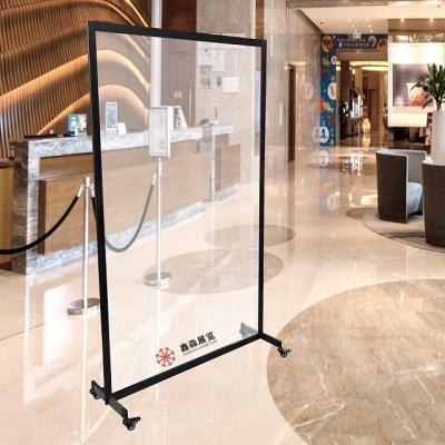 China Aluminum Frame Acrylic Partition Screen Mobile Restaurant Clear Polycarbonate Room Divider en venta