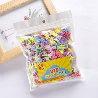 China Jewelry Making DIY Craft Pack Colorful Butterfly Shaped Plastic Beads Girls Toy Beads for sale