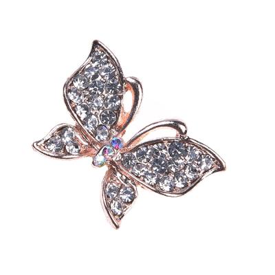 China 2017 fashion accessories elegant rhinestone butterfly brooch for wedding invitation for sale