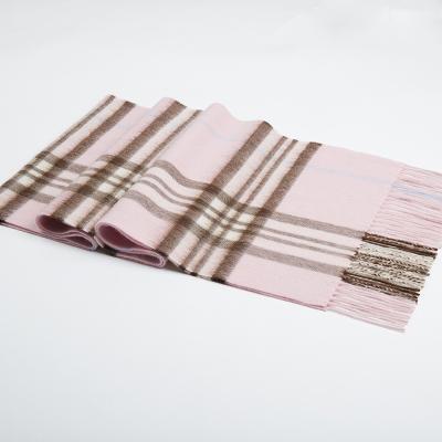 China Hot New European Cashmere Scarf Hotselling American Plaid Scarf Thickening Gift Pure Solid Color Woolen Scarf Computer Knitted OEM for sale