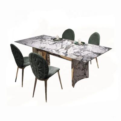 China High quality and good price (height) stone dining table adjustable designs wholesale latest best seller table for sale