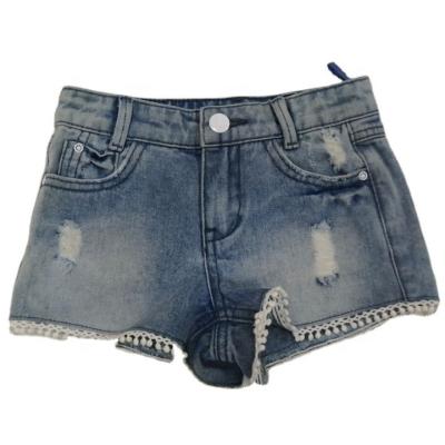 China 2021 Toddler Girls QUICK DRY Summer Swept Fashion Jeans Elastic Waist Shorts For Kids for sale