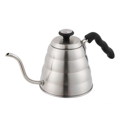 China Sustainable Cloud Pot Hand Brew Coffee Kettle 304 Stainless Steel Coffee Pot With Thermometer for sale