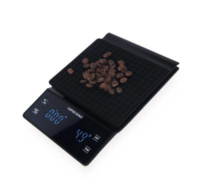 China With Black Coffee Scale Digital Scale Tray Top Quality Color Electronic Coffee Scale for sale