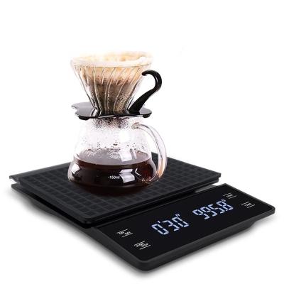 China WITH LID Kitchen Tool Hand Coffee Scale Electronic Waterproof Timing Digital Coffee Scale for sale