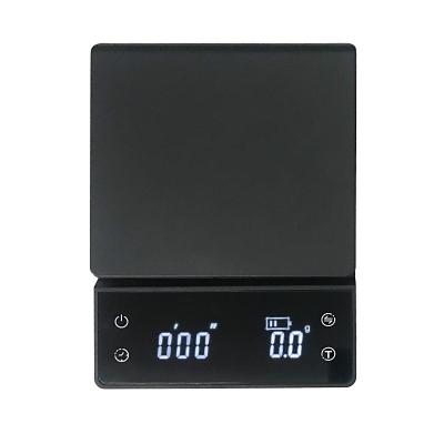 China WITH COVER Black Color Coffee Scale Electronic Waterproof Timing Digital Coffee Scale for sale