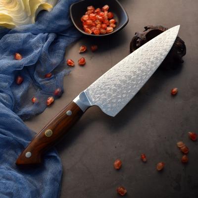 China Durable High Quality Kitchen Knife Damascus Steel Blade 8