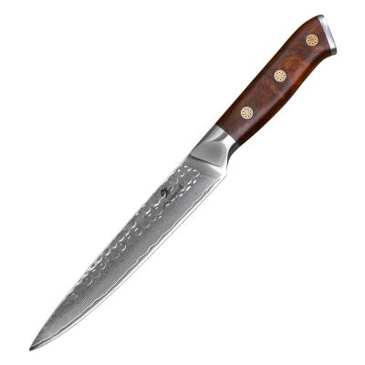 China Sustainable 7 Inch Germany Damascus Steel Style Slicing Kitchen Chef Knife for sale