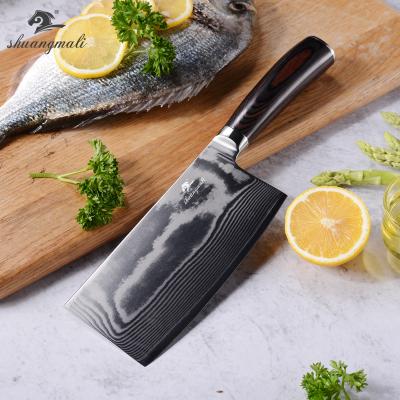 China 7 Inch 67Layer VG10 Damascus Sustainable Stock Chinese Steel Chinese Vegetable Cutting Knife for sale