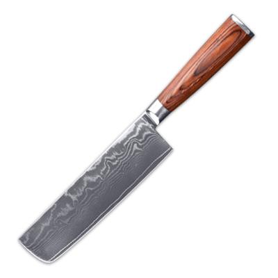 China 7 Inch VG10 Damascus Cleaver Kitchen Viable Steel Vegetable Chef Knife for sale