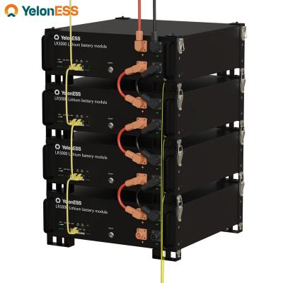 China YelonESS solar battery 48V 51.2v lifepo4 battery 5kWh 10kWh 20kWh battery pack bms for LFP 100 oh for sale