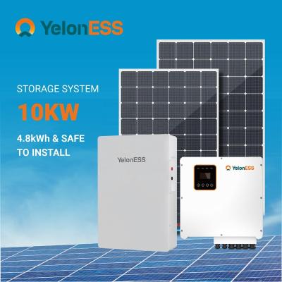 China YelonESS Solar System Battery Storage Manufacturer 10kwh LFP Home Solar System Home Solar Lighting System For Indoor for sale