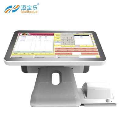 China White Android POS System POS Cashier Register Touch Screen Cashier Machine POS 15.6 Built In 8GB Thermal Printer for sale