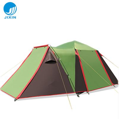 China 2022 New Design High Quality Waterproof Light Weight 190T Polyester Family Folding Popular Camping Tents With Snow Dress for sale