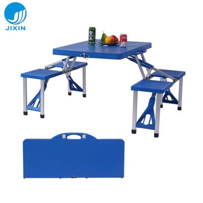 China Lightweight Outdoor Portable Folding Picnic Table Waterproof Foldable Aluminum Table And Chair Sets Compact for sale