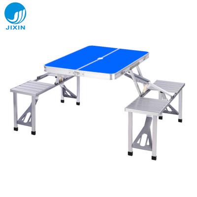 China High Quality Portable Waterproof Aluminum Collapsible Lightweight Outdoor Folding Picnic Table Table And Chair Sets for sale