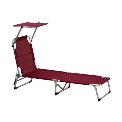 China Durable Outdoor Comfortable Lightweight Folding Beach Poolside Sun Couch Beach Lounge for sale