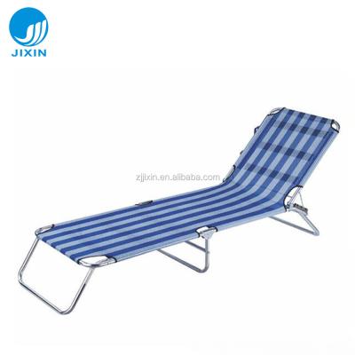 China Portable Aluminum Folding Raising Outdoor Beach Lounge Camping Beach Sun Bed for sale