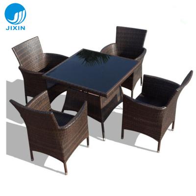 China Durable 2020 Restaurant Rust Proof 5pcs 7pcs Outdoor PE Rattan Wicker Patio Garden Furniture Coffee Table Chair Set for sale