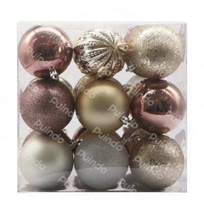 China Plastic Christmas Decorations Christmas Ball Gift Include 27pcs 4cm Different Shapes Christmas Tree Ornaments Christmas Decorations for sale