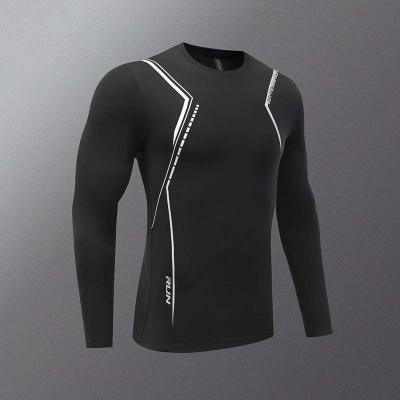 China Antibacterial Mens Workout Clothes Gym Oversized High End Stretchable Fabric Run Long for sale