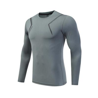 China Antibacterial Outdoor Long Sleeve Best Gym Clothing Sports Quick Dry T-Shirt For Men Custom for sale