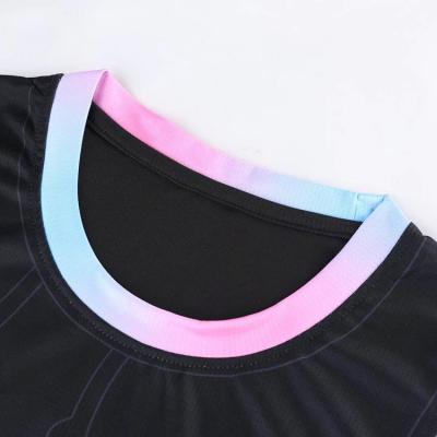 China Best Breathable Wholesale Majestic Logo Basketball Shorts Tank Top Black And Gold Color for sale