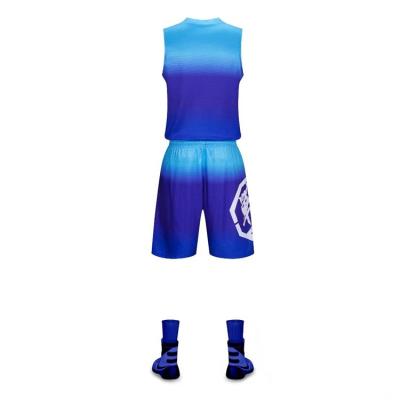 China Customized breathable cheap sublimated dropshipping dropshipping men basketball tank top team set for sale