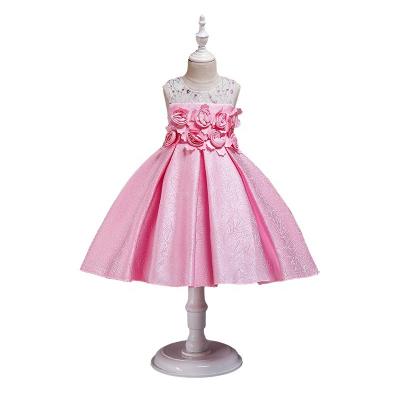 China Viable Sleeveless Design Girl Dress Summer Girl Clothes Princess Dress Kids Bridesmaid Dress for sale