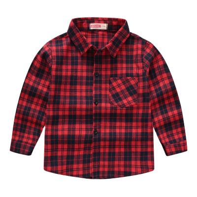 China 2021 Main Selling Baby Boy Kids Shirt 100% Cotton Breathable Hot Long Sleeve Latest Ins Shirt Soft Plaid Fashion for sale