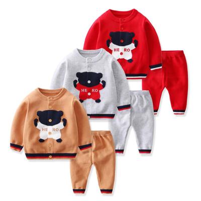 China Wholesale Casual Running Cartoon Bear Embroidered Cotton Children Clothing Boy for sale