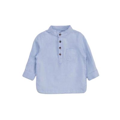 China Casual Wholesale Newborn Shirt Cotton Boutique Design Gentlemen European London Shirt Baby Boy For 1-36 Months Baby for sale