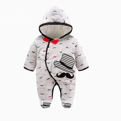 China P243 Long Sleeve Baby Boy And Girl's Jacket Romper With Cartoon Embroidery For Winter Wear for sale