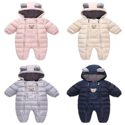 China P0115 Long Sleeve Kids Heavy Baby Boys Down Winter Jacket Romper For Kids for sale