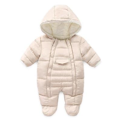 China Wholesale Polyester/Cotton Long Sleeve Kids Clothing Cute Infant Soft Winter Baby Clothes Rompers With Ears Hood for sale