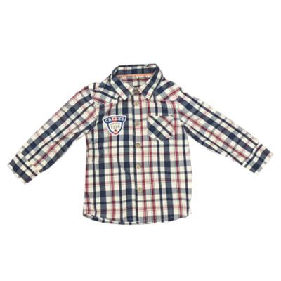 China P0076 2018new Sustainable Cotton Plaid 100% Kids Casual Shirt For Boys Shirts for sale