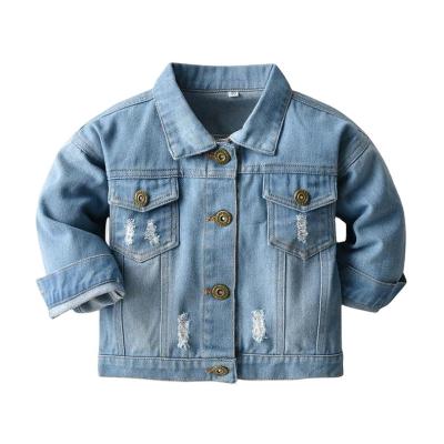 China Fashion Sustainable Baby Boys Long Sleeve Outerwear Coat Jeans Jacket Kids Denim Jackets for sale