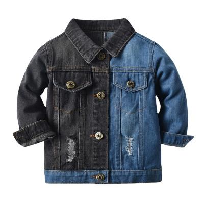 China Wholesale New Design Boutique Boys Cotton Denim Baby Boy Top Kids Denim Jacket Viable European American Jeans Clothes for sale