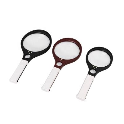 China 80120AB Plastic Frame ABS Double Lens Multiple Features Handheld Reading Magnifier for sale