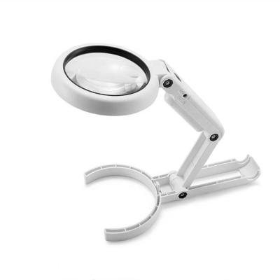 China ABS Plastic Frame USB Maintenance Charging FS75RC Handheld Desktop Foldable Led Reading Magnifier for sale