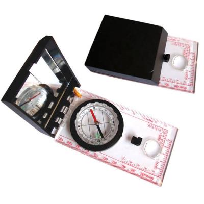 China Pointing Guide MC45-5A Portable Folding Map Measuring Compass with Magnifier Mirror and Strap for sale