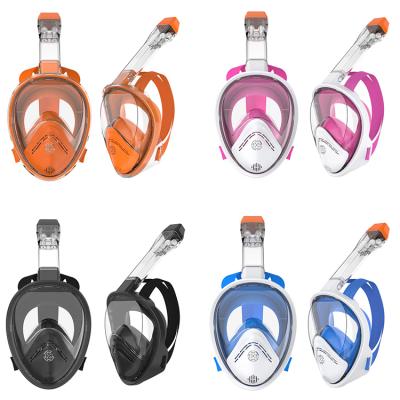 China 180 Panoramic Wide View Amazon 180 Top View Vanish Pro Swimming Diving Mask Snorkeling Snorkeling Mask Full Face Compatible Foldable for sale