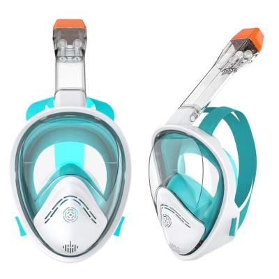 China Wide View 180 Drop Shipping Amazon Full Face Snorkel Mask Hot Upgraded Anti-fog Scuba Diving Mask With Blow Tube for sale