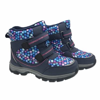 China Deodorization Kids Warm Water Proof Boots Snow Outdoor Boots Fashion Buckle Band Winter Shoes Ankle Increasing Boots Child For Kids for sale