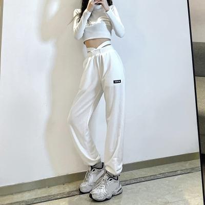 China Ecowalson High Waist Sports Tracksuit Women Breathable White Wide Leg Women Joggers Pants Loose Harajuku Pants Korean Streetwear Casual Pants for sale