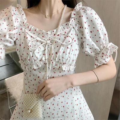 China 2021 Summer New French Style Anti-Static Wholesale Floral Skirt Women's Dress for sale