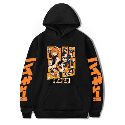 China Karasuno Fly Streetwear Anime Sweatshirts Men/Women Casual Warm Unisex Sweatshirts Haikyuu Hoodies Anime Winter High Pullover Graphic for sale