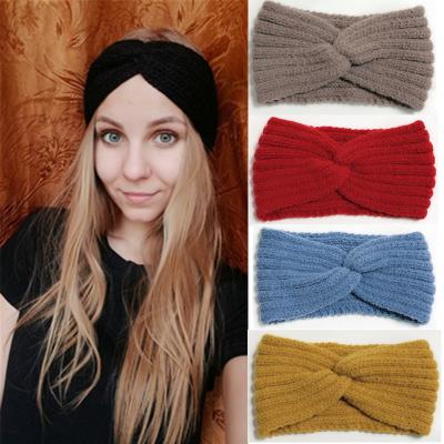 China Keep Warm Winter Headband For Women Woolen Knitting Headbands Wool Knitted Elastic Headband Girls Hair Band Hair Accessories for sale