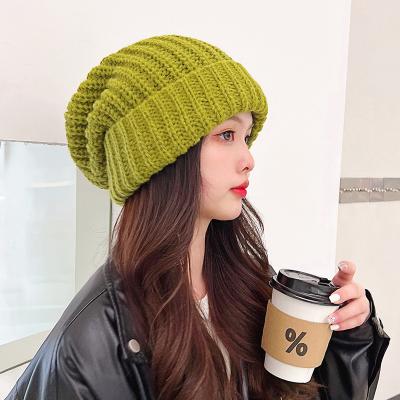 China Fashion\Comfortable\Durable Beanie For Women Winter Hat Knitted Acrylic Warm Cowl Hat Cotton Wool Female Hats For Girl for sale